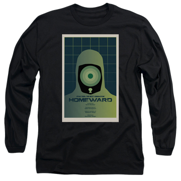 Black men's long sleeve t-shirt with Star Trek The Next Generation Tng S7 Ep13 graphic