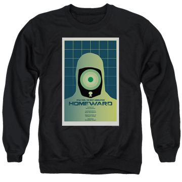 Black men's crewneck sweatshirt with Star Trek The Next Generation Tng S7 Ep13 graphic