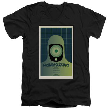Black men's v-neck t-shirt with Star Trek The Next Generation Tng Season 7 Episode 13 graphic