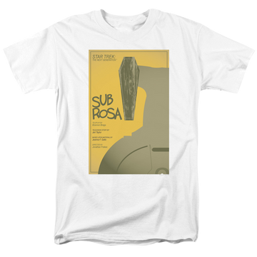 White men's regular fit t-shirt with Star Trek The Next Generation Season 7 Episode 14 graphic
