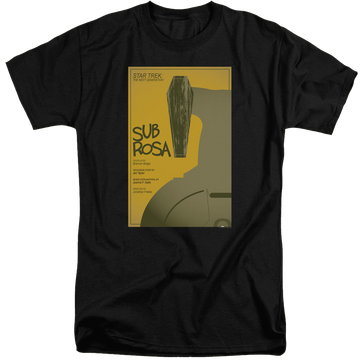 Black men's tall fit t-shirt with Star Trek The Next Generation Tng Season 7 Episode 14 graphic