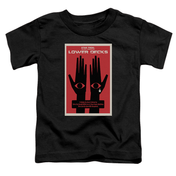 Black toddler t-shirt with Star Trek The Next Generation Tng Season 7 Episode 15 graphic
