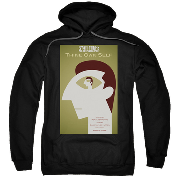 Black pullover hoodie with Star Trek The Next Generation Tng Season 7 Episode 16 graphic