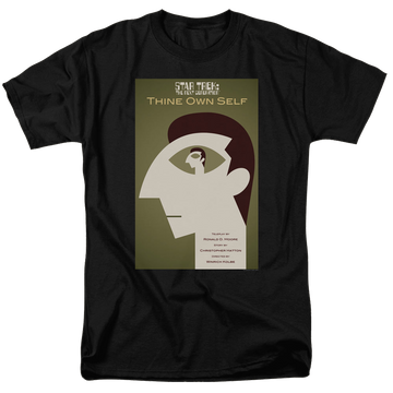 Black men's regular fit t-shirt with Star Trek The Next Generation S7 E16 graphic
