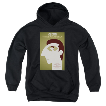Black youth hoodie for ages 8 to 12 with Star Trek The Next Generation Tng Season 7 Episode 16 graphic