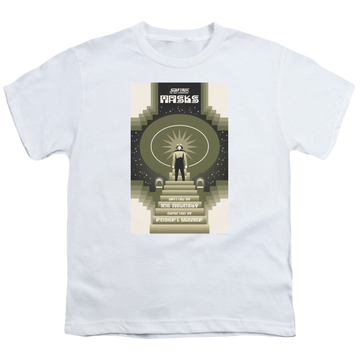 White youth t-shirt for ages 8 to 12 with Star Trek The Next Generation Tng Season 7 Episode 17 graphic