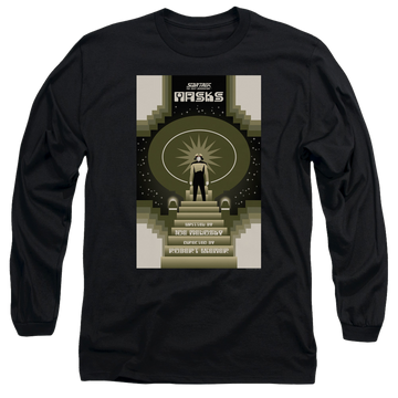 Black men's long sleeve t-shirt with Star Trek The Next Generation Season 7 Episode 17 graphic