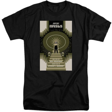 Black men's tall fit t-shirt with Star Trek The Next Generation Tng Season 7 Episode 17 graphic