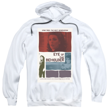 White pullover hoodie with Star Trek The Next Generation Tng Season 7 Episode 18 graphic