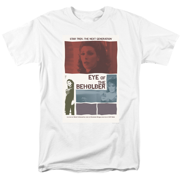 White men's regular fit t-shirt with Star Trek The Next Generation S7 E18 graphic