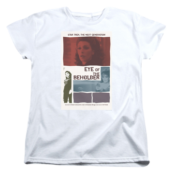 White women's t-shirt with Star Trek The Next Generation Tng Season 7 Episode 18 graphic