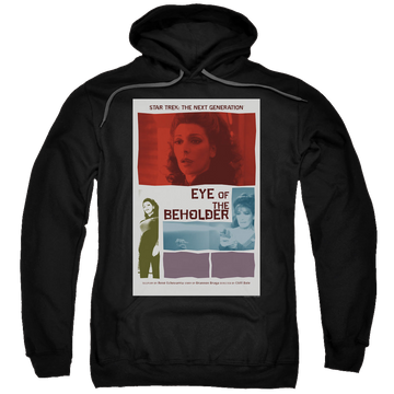 Black pullover hoodie with Star Trek The Next Generation Tng Season 7 Episode 18 graphic