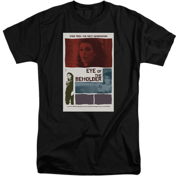 Black men's tall fit t-shirt with Star Trek The Next Generation Tng Season 7 Episode 18 graphic