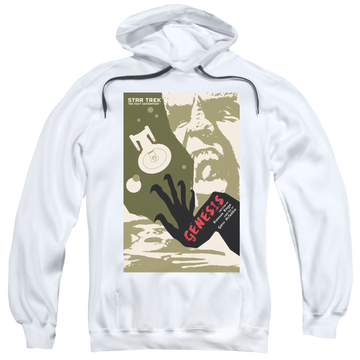 White pullover hoodie with Star Trek The Next Generation Tng Season 7 Episode 19 graphic