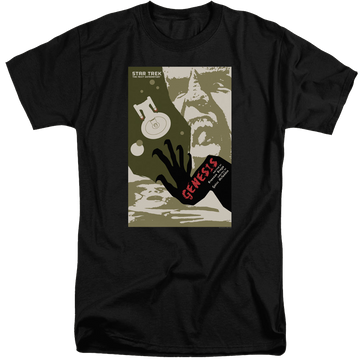Black men's tall fit t-shirt with Star Trek The Next Generation Tng Season 7 Episode 19 graphic