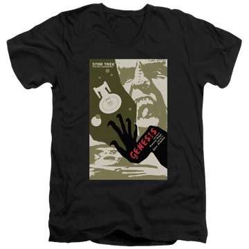 Black men's v-neck t-shirt with Star Trek The Next Generation Tng Season 7 Episode 19 graphic