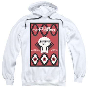 White pullover hoodie with Star Trek The Next Generation Tng Season 7 Episode 20 graphic