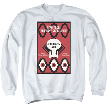 White men's crewneck sweatshirt with Star Trek The Next Generation Tng S7 Ep20 graphic