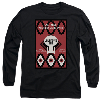 Black men's long sleeve t-shirt with Star Trek The Next Generation Tng S7 Ep20 graphic