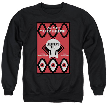 Black men's crewneck sweatshirt with Star Trek The Next Generation Tng S7 Ep20 graphic