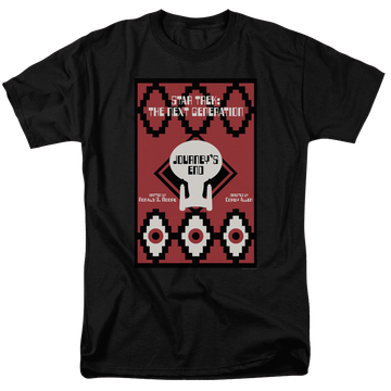 Black men's regular fit t-shirt with Star Trek The Next Generation S7 E20 graphic