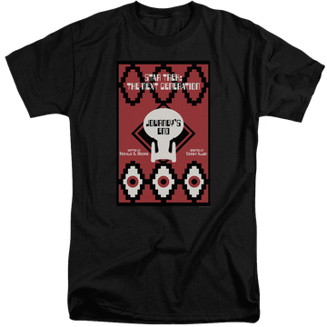 Black men's tall fit t-shirt with Star Trek The Next Generation Tng Season 7 Episode 20 graphic
