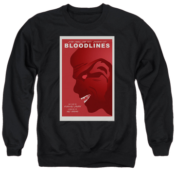 Black men's crewneck sweatshirt with Star Trek The Next Generation Tng S7 Ep22 graphic