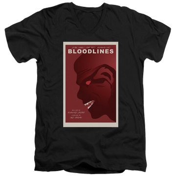 Black men's v-neck t-shirt with Star Trek The Next Generation Tng Season 7 Episode 22 graphic