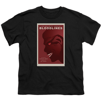 Black youth t-shirt for ages 8 to 12 with Star Trek The Next Generation Tng Season 7 Episode 22 graphic