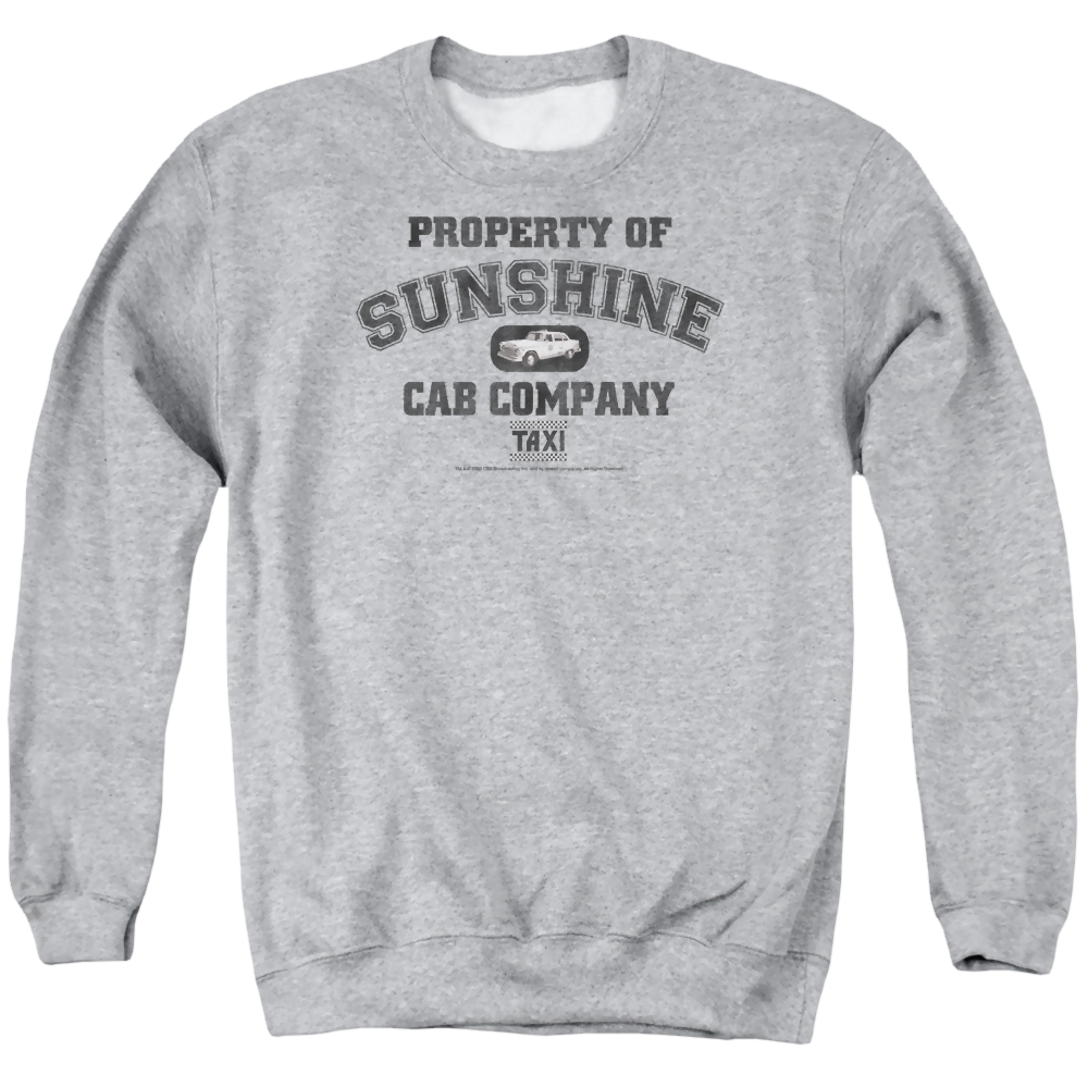 Taxi Property Of Sunshine Cab - Men's Crewneck Sweatshirt Men's Crewneck Sweatshirt Taxi   