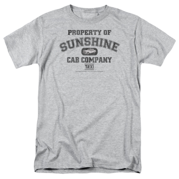 Athletic heather men's regular fit t-shirt with Taxi Property Of Sunshine Cab graphic