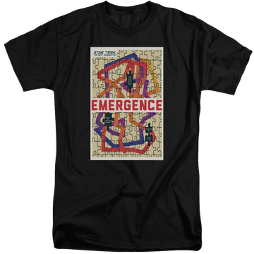 Black men's tall fit t-shirt with Star Trek The Next Generation Tng Season 7 Episode 23 graphic