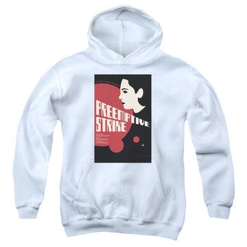 White youth hoodie for ages 8 to 12 with Star Trek The Next Generation Tng Season 7 Episode 24 graphic