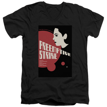 Black men's v-neck t-shirt with Star Trek The Next Generation Tng Season 7 Episode 24 graphic