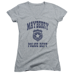 Andy Griffith Show Mayberry Police - Juniors V-Neck T-Shirt Juniors V-Neck T-Shirt Andy Griffith Show   
