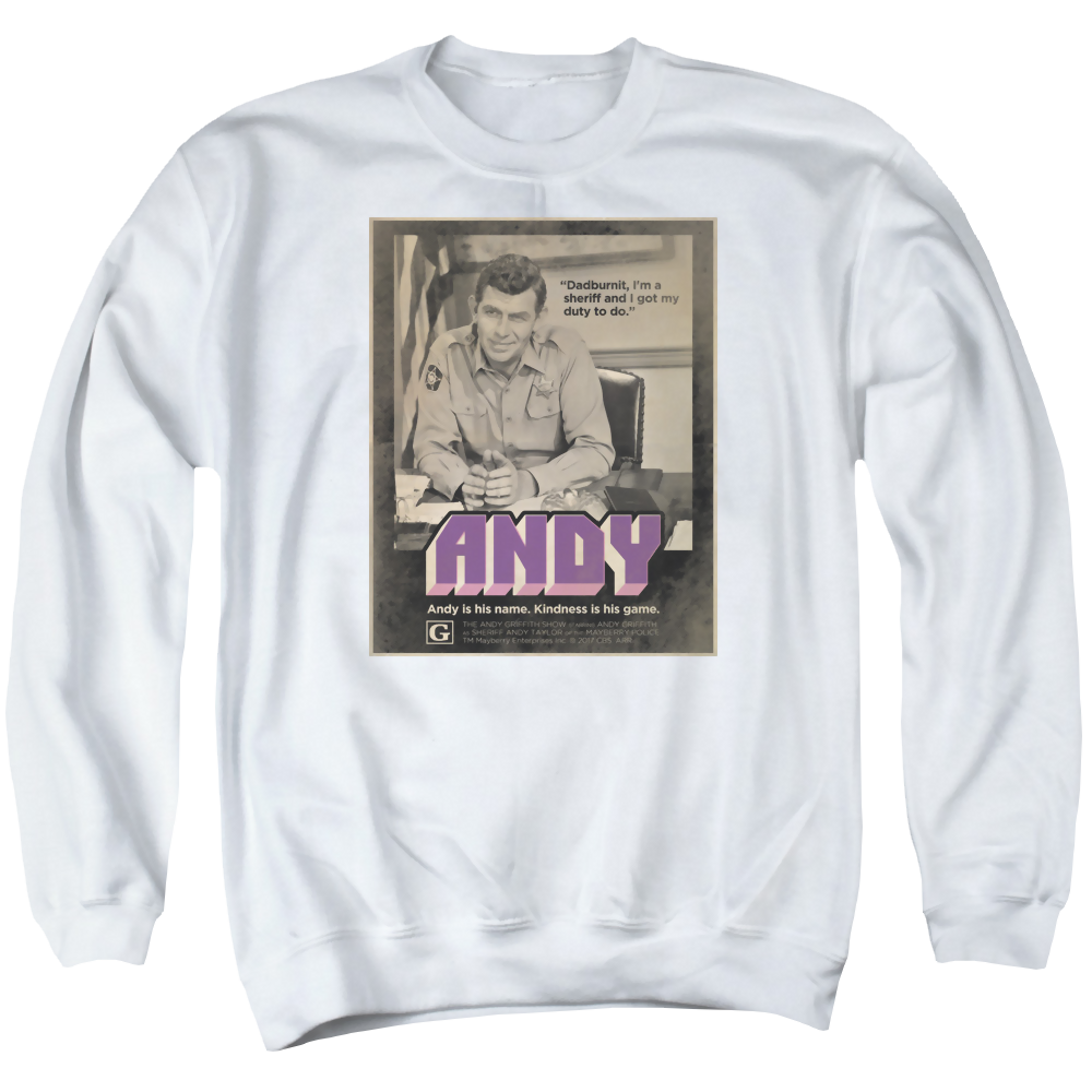 Andy Griffith Show Andy - Men's Crewneck Sweatshirt Men's Crewneck Sweatshirt Andy Griffith Show   