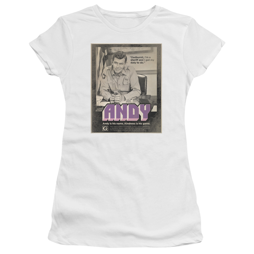 Andy Griffith Show Andy - Juniors T-Shirt Juniors T-Shirt Andy Griffith Show   