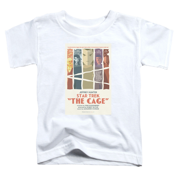 White toddler t-shirt with Star Trek Tos Episode 80 graphic