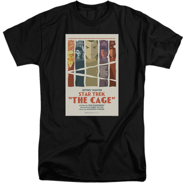 Black men's tall fit t-shirt with Star Trek The Original Series Tos Episode 80 graphic