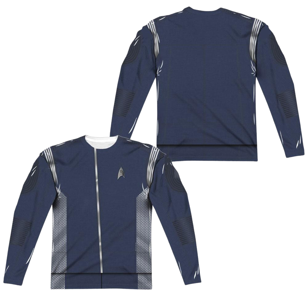 Star Trek Discovery Science Uniform Men's All-Over Print Long Sleeve T-Shirt Men's All-Over Print Long Sleeve Star Trek   