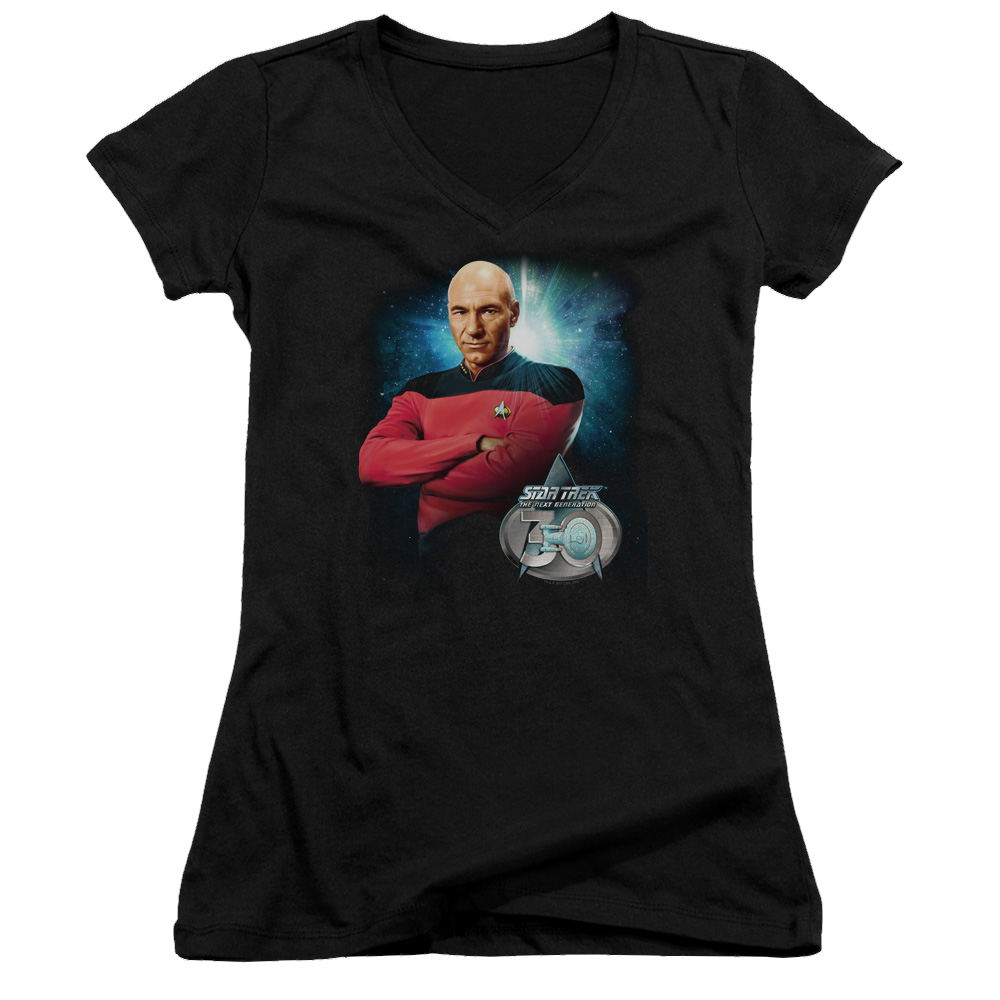 Star Trek Picard 30 Juniors V-Neck T-Shirt Juniors V-Neck T-Shirt Star Trek   