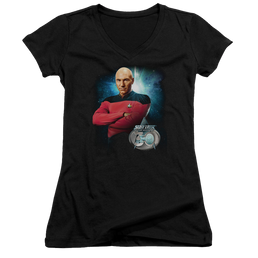Star Trek Picard 30 Juniors V-Neck T-Shirt Juniors V-Neck T-Shirt Star Trek   
