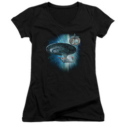 Star Trek Ship 30 Juniors V-Neck T-Shirt Juniors V-Neck T-Shirt Star Trek   