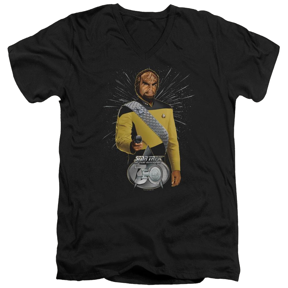 Star Trek Worf 30 Men's V-Neck T-Shirt Men's V-Neck T-Shirt Star Trek   