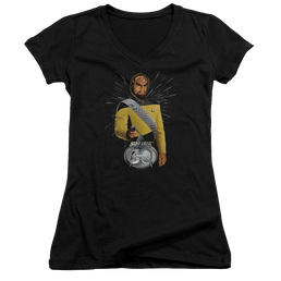 Star Trek Worf 30 Juniors V-Neck T-Shirt Juniors V-Neck T-Shirt Star Trek   