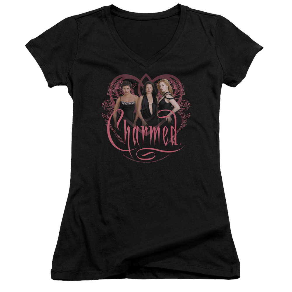 Charmed Charmed Girls - Juniors V-Neck T-Shirt Juniors V-Neck T-Shirt Charmed   