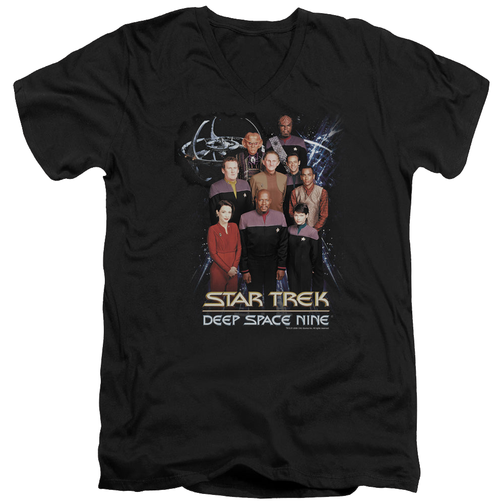 Star Trek Deep Space Nine Ds9 Crew - Men's V-Neck T-Shirt Men's V-Neck T-Shirt Star Trek   