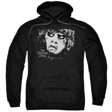 Black pullover hoodie with The Twilight Zone Winger graphic