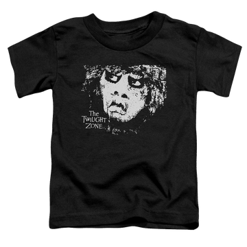 Black toddler t-shirt with The Twilight Zone Winger graphic