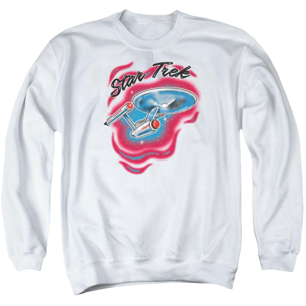 Star Trek Trek Airbrush Men's Crewneck Sweatshirt Men's Crewneck Sweatshirt Star Trek   